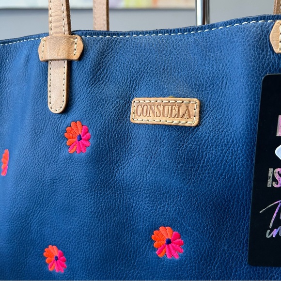 Consuela Pax Leather Floral Easy Tote - Picture 6 of 14